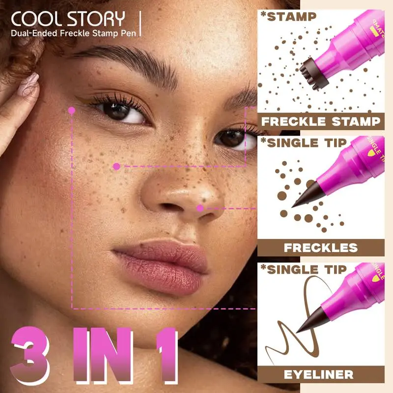 2-in-1 Waterproof Freckle Stamp & Eyeliner