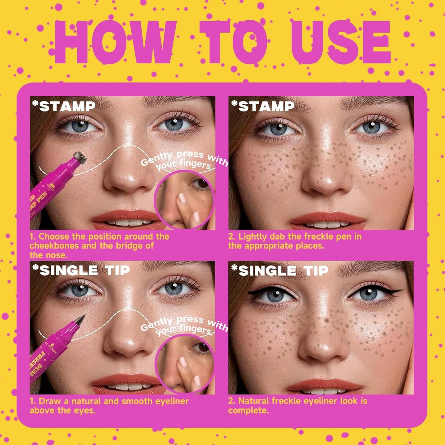 2-in-1 Waterproof Freckle Stamp & Eyeliner